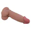 Фалоімітатор Sliding Skin Bendable 7.6, коричневий - Фото №4