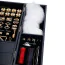 Бондажний набір Lockink All-in-1 BDSM Play Kit Crocodile Leather, чорно-червоний - Фото №4