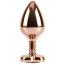 Анальна пробка з помаранчевим кристалом Matrix Mont Rose Gold Heart Butt Plug M, золота - Фото №4