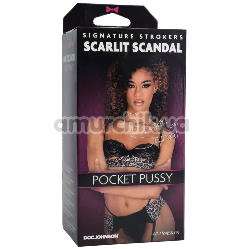 Штучна вагіна Signature Strokers Scarlit Scandal Pocket Pussy, коричнева