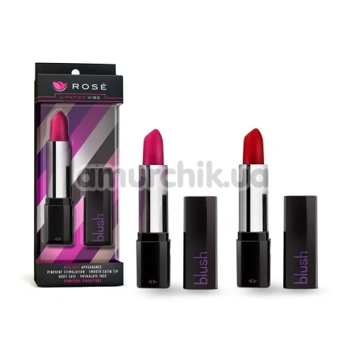 Клиторальный вибратор Rose Lipstick Vibe, красный