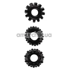 Набір ерекційних кілець All Time Favorites Set Of 3 Cock Rings, чорний - Фото №1