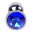 Анальна пробка з синім кристалом Exclusivity Jewellery Dark Silver Plug, срібна - Фото №5