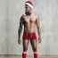 Костюм новорічний JSY Sexy Lingerie SO3676 червоно-білий: труси + галстук + шапка + гетри - Фото №4