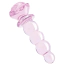 Анальна пробка Glaze Glass Rosebud Beaded Plug 5.5, рожева - Фото №1