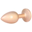 Анальная пробка с прозрачным кристаллом Exclusivity Jewellery Pearl Gold Plug S, золотая - Фото №3