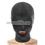 Маска Fetish Tentation Enjoy Pain Open Mouth Hood, черная - Фото №1