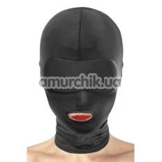 Маска Fetish Tentation Enjoy Pain Open Mouth Hood, чорна - Фото №1