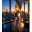 Сукня Star Night Net Stripped Mini Dress, чорна - Фото №15