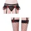 Комплект JSY Sexy Lingerie SO2274 чёрный: трусики-стринги + пояс для чулок + чулки - Фото №3