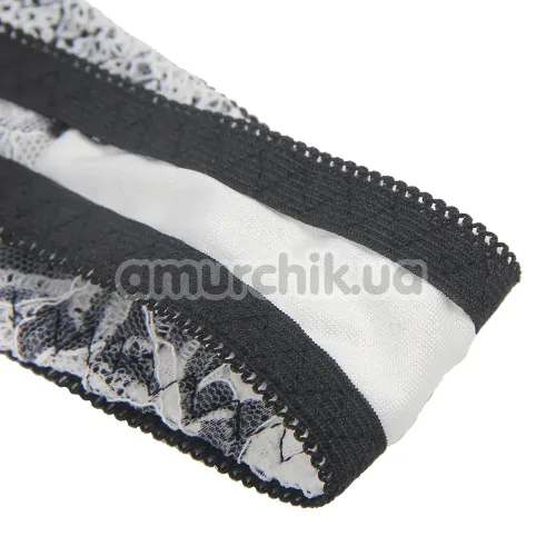 Комплект Star Night Sexy Floral Two-Tone Lace Set, черно-белый: бюстгальтер + трусики-стринги