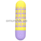 Кліторальний вібратор Shots S-Line Sweet Vibrating Pussy Bullets I Cherryish You, жовтий - Фото №1