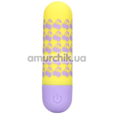 Кліторальний вібратор Shots S-Line Sweet Vibrating Pussy Bullets I Cherryish You, жовтий - Фото №1