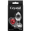 Анальная пробка с красным кристаллом Crystal Desires Heart S, прозрачная - Фото №9