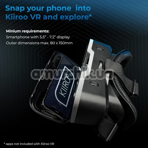 Окуляри віртуальної реальності Kiiroo VR, чорні