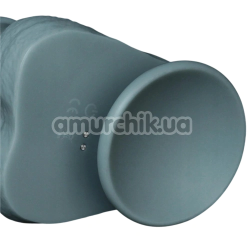 Вібратор з поштовхами Dual-Layered Silicone Nature Cock LV419201, синій