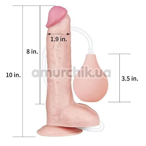 Фалоімітатор з еякуляцією Squirt Extreme 10, тілесний