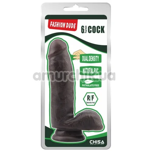 Фалоімітатор Fashion Dude Cock 6.7, темно-коричневий