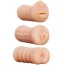 Набір з 3 мастурбаторів Realstuff Lifelike Stroker Set, тілесний - Фото №1