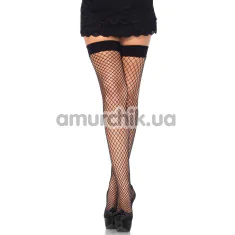 Чулки Leg Avenue Fishnet Thigh Highs, черные - Фото №1