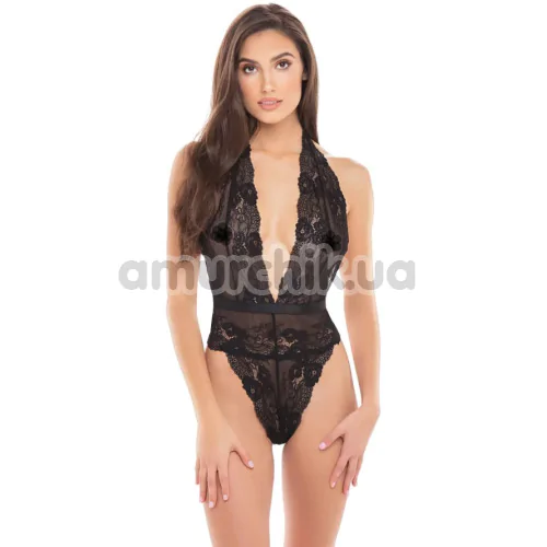 Боді Plunge in Teddy Lace, чорне - Фото №1