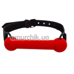 Кляп DS Fetish Mouth Silicone Gag, черно-красный - Фото №1