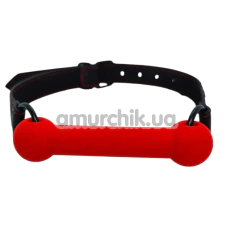 Кляп DS Fetish Mouth Silicone Gag, черно-красный - Фото №1