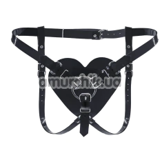 Трусики для страпона Feral Feelings Hearts Strap-On Belt, чорні - Фото №1