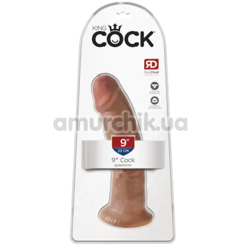Фаллоимитатор King Cock, 22.9 см светло-коричневый
