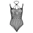 Боді Leg Avenue Strappy Halter Thong Teddy, чорне - Фото №5