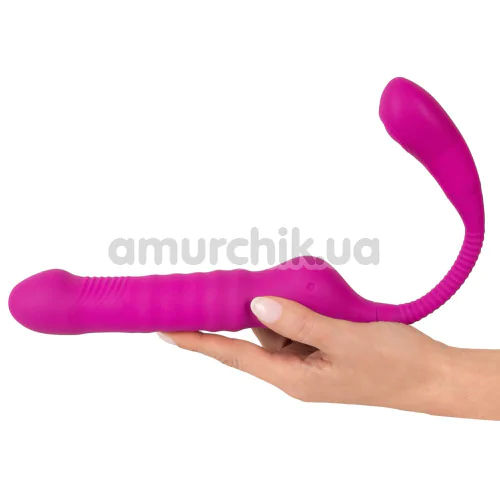 Вибратор клиторальный и для точки G с толчками Javida 3 Function Vibrator, розовый