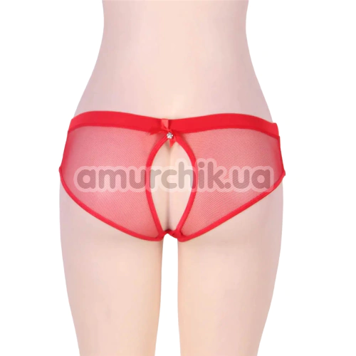 Трусики Star Night Netted Open Back Hipster Panty, красные