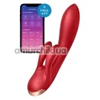 Вібратор Satisfyer Double Flex, червоний - Фото №1