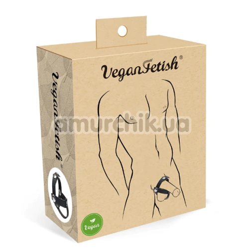 Эрекционное кольцо Liebe Seele Vegan Fetish Faux Leather Cock Ring, черное