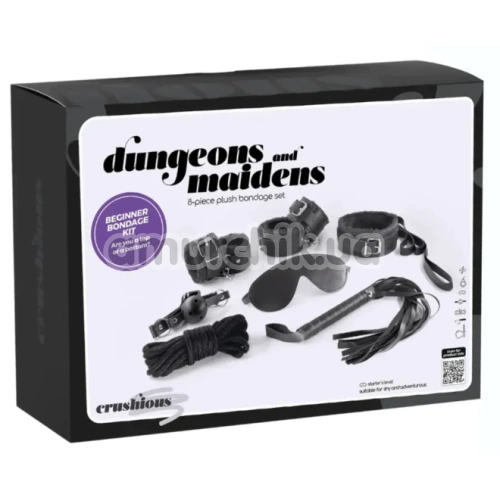 Бондажний набір Crushious Dungeons & Maidens, чорний