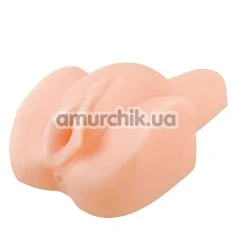 Искусственная вагина и анус с вибрацией Hot Heavenly Pussy, телесная - Фото №1
