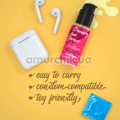 Оральный лубрикант Crushious Strawberry Fun Forever Strawberry Flavour - клубника, 50 мл