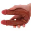 Двокінцевий фалоімітатор Get Real Foreskin Doubledong 40 cm, коричневий - Фото №4