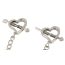 Зажимы для сосков Bad Kitty Heart Shaped Nipple Clamps, серебряные - Фото №4