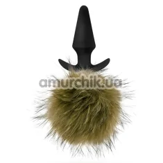 Анальна пробка з хвостиком Pom Plugs, коричнева - Фото №1