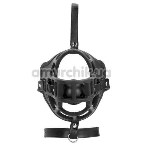 Маска с кляпом Ouch! Xtreme Muzzle With Removable Ball Gag, черная