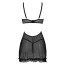 Комплект Passion Free Your Senses Marina Chemise, черный: пеньюар + трусики-стринги - Фото №4