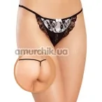 Трусики-стринги женские G-String черно-белые (модель 2405) - Фото №1