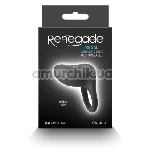 Виброкольцо для члена Renegade Regal Vibrating Ring Rechargeable, черное