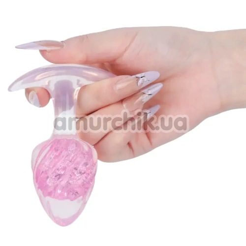 Анальная пробка Liebe Seele Crystal Icecream-Shaped Anal Plug Small, розовая