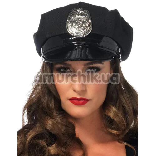 Костюм полицейской Leg Avenue Flirty Five-0 Cop Costume, черный: комбинезон + портупея + фуражка