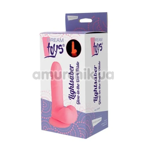 Фаллоимитатор Lightsaber Glowing-In-The-Dark Dildo, розовый