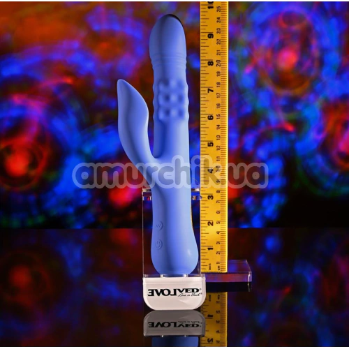 Вибратор с пульсацией и толчками Evolved Pop Goes The O, фиолетовый