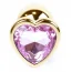 Анальна пробка із рожевим кристалом Exclusivity Jewellery Gold Heart Plug, золота - Фото №2