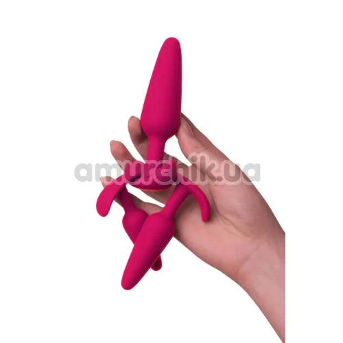 Набір з 3 анальних пробок  Toyfa Popo Pleasure 731332, фіолетовий